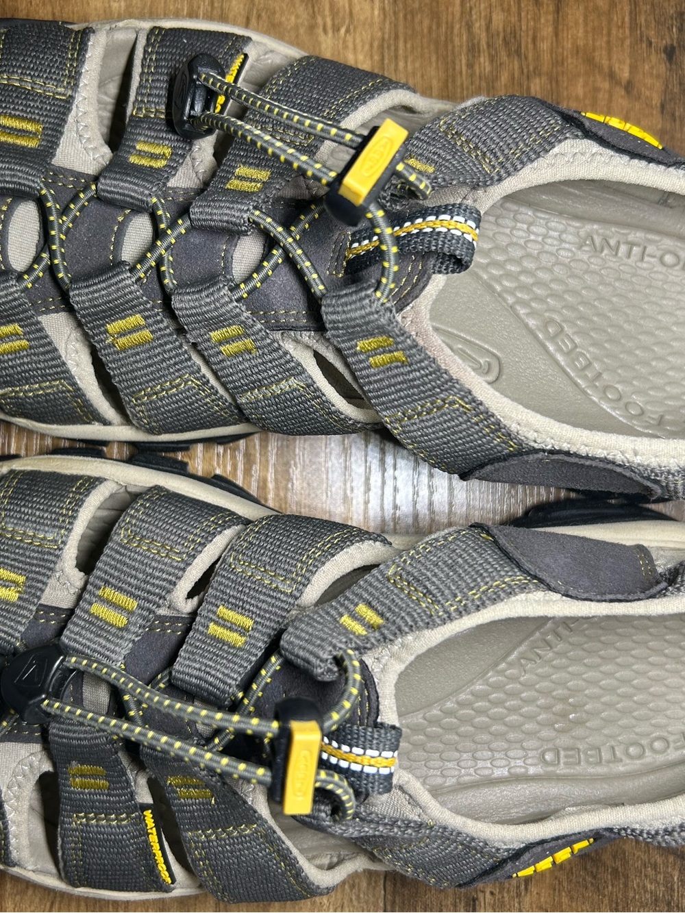 Keen Men's Gray and Yellow Waterproof Sport Sandals - Picture 6 of 6